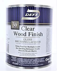 Deft Interior Clear Wood Finish Gloss Brushing Lacquer, Quart : Amazon ...