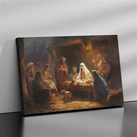 Nativity scene vertep religious Painting - Vignette Store