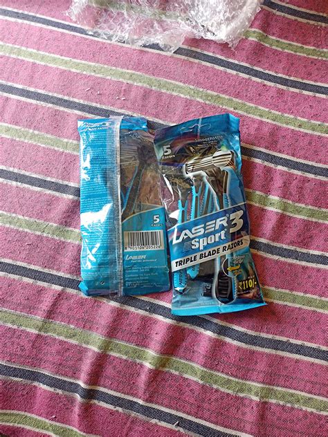 Laser Shaving Men 2 Pack Of Sport 3 Triple Blade Razor 5+5 Total 10 Pcs ...