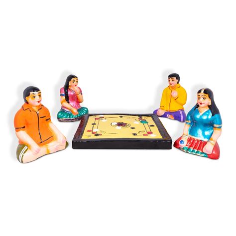 Giri - Clay Carrom Set | Clay Doll | Navaratri Golu Dolls