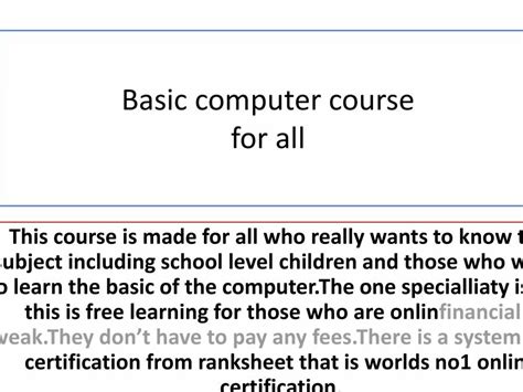 Image result for Computer Course Portait