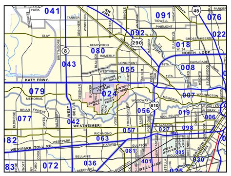 Image result for Houston Zip Code Map