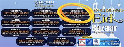 Pre-Eid Bazaar at Long Island Marriot February 28, Long Island Marriott ...