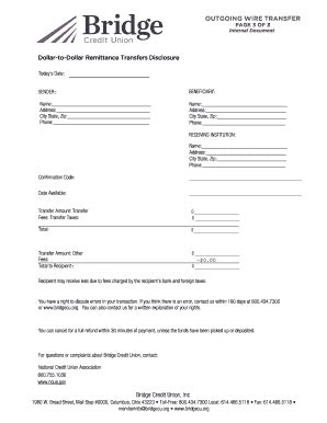 Fillable Online bridgecu BOutgoingb Wire bTransfer Formb - Bridge ...