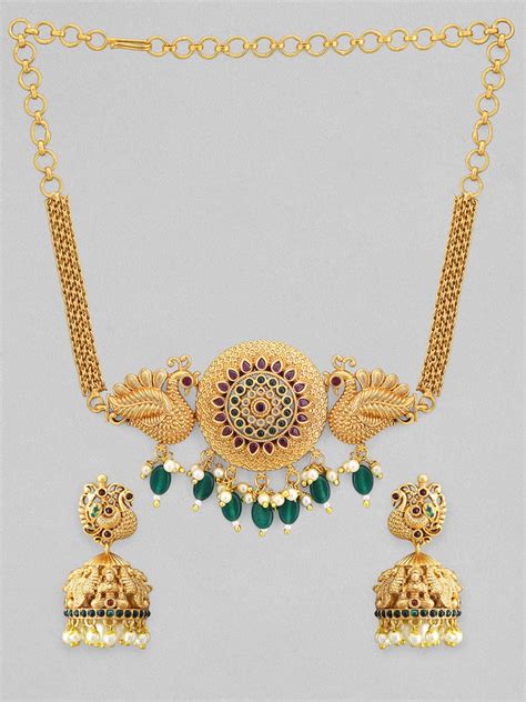 Buy Choker Necklace Online | Artificial Jewellery Set Online - Rubans