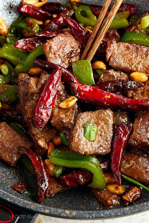 Kung Pao Beef (Traditional Recipe) - i FOOD Blogger