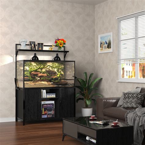 Reptile Tank Stand Terrarium Stand with Accessories Storage 48" X 24 ...
