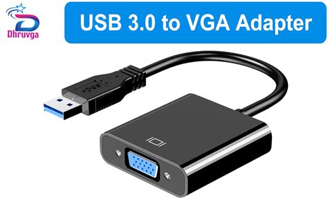 Dhruvga USB to VGA Adapter, USB 3.0 to VGA Converter Cable 1080P Multi ...