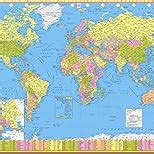 World Political Map | 140 cm x 100 cm | Laminated | Extra Large Size ...