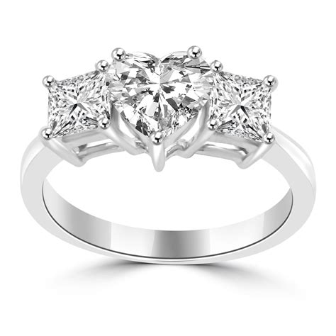 Buy Moissanite Three Stone Rings for Her | Cutiefy