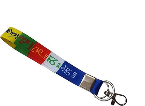 Buddhist Prayer Tag for Bike/Scooty Tibetan Flag Prayer Keychain (5 ...