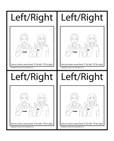 Wall Chart Book 3 - Signs for Directions - ASL Teaching Resources