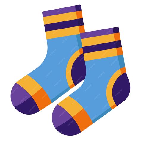 Socks clip art and Vector Design With a White Background | Premium AI ...