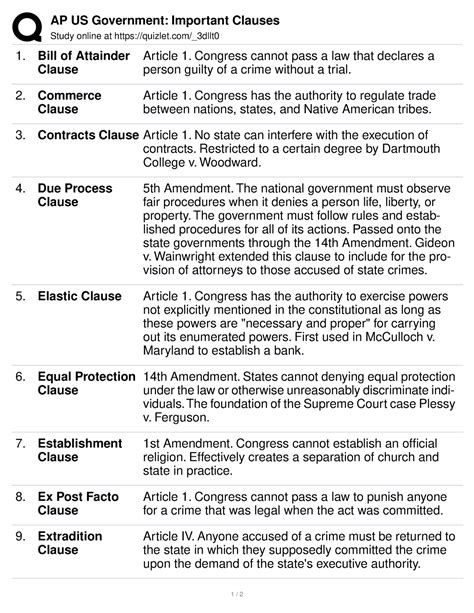 Elastic Clause Ap Gov Example