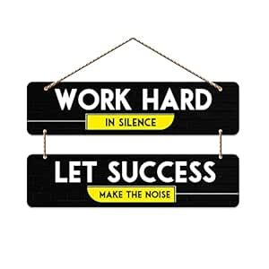 Artvibes Work Hard Motivational Quote Wall Hanger for Home Decor ...