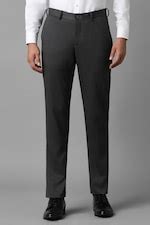 Buy Men Grey Slim Fit Solid Flat Front Formal Trousers Online ...