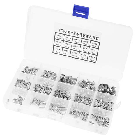 250pcs Solid Rivets M2 M2.5 M3 M4 M5 Rivets Solid Rivets Round Head ...