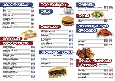 Image result for Commando Welkom Menu