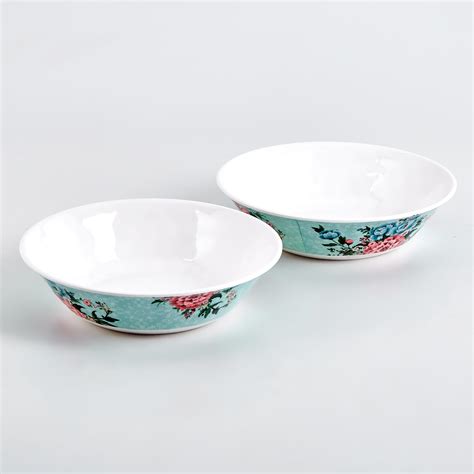 Buy Corsica Set of 2 Melamine Floral Print Serving Bowls - 900ml from ...
