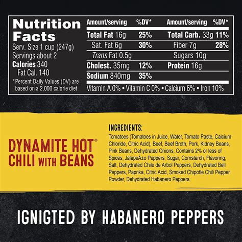 Stagg Dynamite Hot Chili with Beans - 15 oz Canned Chili | Authentic ...