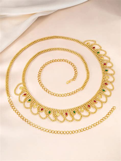 Elegant Traditional Bridal Belly chain - Gold – Peora
