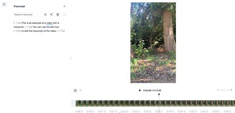 Vimeo text-based video editor allowing users to edit video by deleting text from a transcript.
