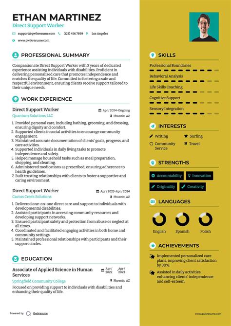 10+ Direct Support Worker Resume Samples & Templates for 2025