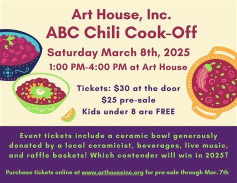 ABC Chili Cook Off at Art House, Inc., 3119 Denison Ave, Cleveland, OH ...