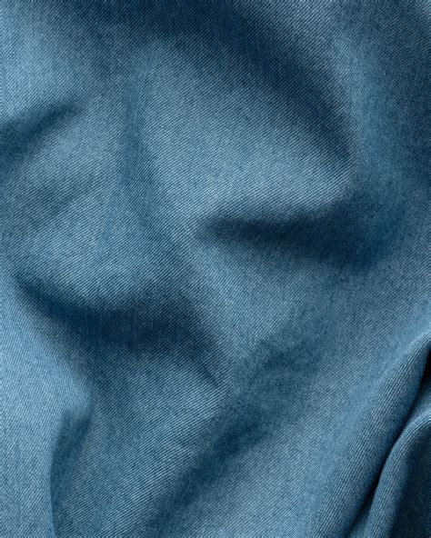 Mid Blue Lightweight Denim Shirt - Eton