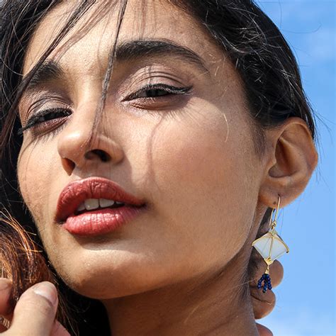 PATANG Small Moonstone WITH Lapiz Lazuli Tassel Earrings – Baka