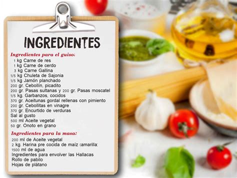 Preparación de ingredientes de antemano