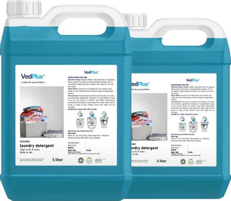 Vedplus Liquid Detergent 5L, Lavender, For Hand Wash, Front and Top ...