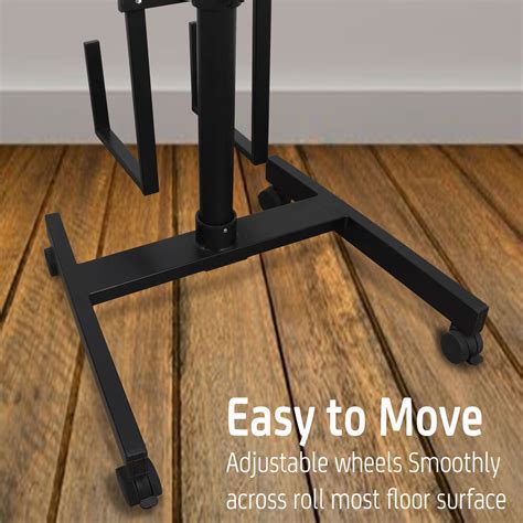 Isomars Computer Standing Desktop Workstation with Monitor Mount Adjus