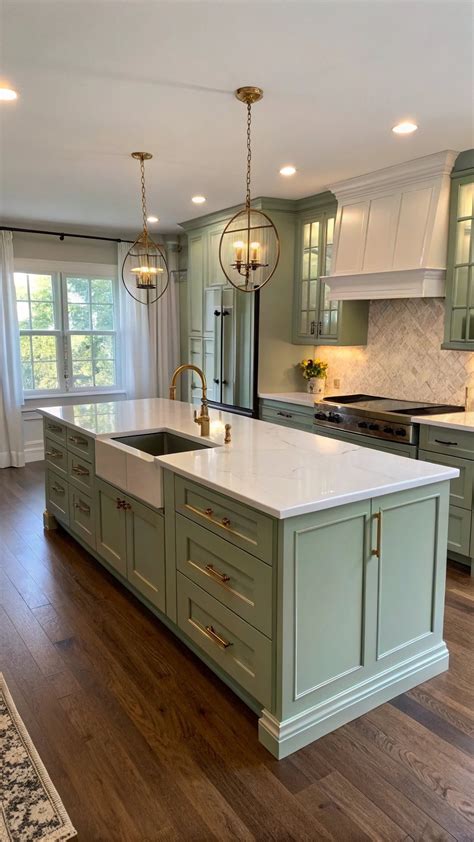 17 Inspiring Sage Green Kitchen Island Designs You'll Love