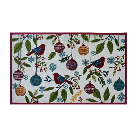 Holiday Living 2 X 3 (ft) Green Indoor Animal Print Holiday Throw Rug ...