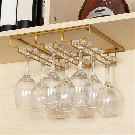 4pcs Glass Hangers For Shelf Iron Holder Holds 4 Glasses Wall Mounted ...