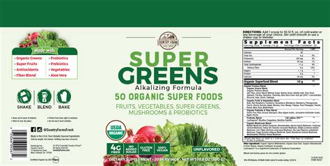 Bloom Super Greens Nutrition Facts at Dalton Finn blog