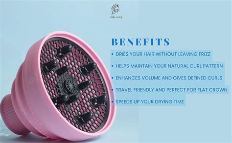 Curl Cure Universal Collapsible Silicon Hair Dryer, Blower, Diffuser ...