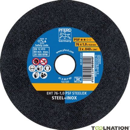 Pferd 65508100 Cut-off wheel EHT 76x1,0x10 mm straight universal line ...