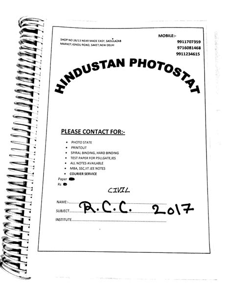 Buy IRRIGATION CIVIL ENGINEERING HAND WRITTEN NOTES FOR IES, GATE, PSU ...