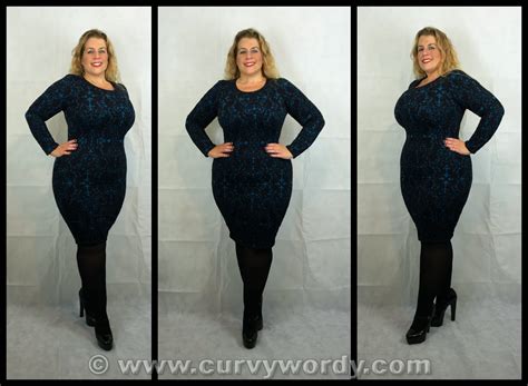 Evans Jacquard Dress in Teal 14 Plus Size Fashion Review