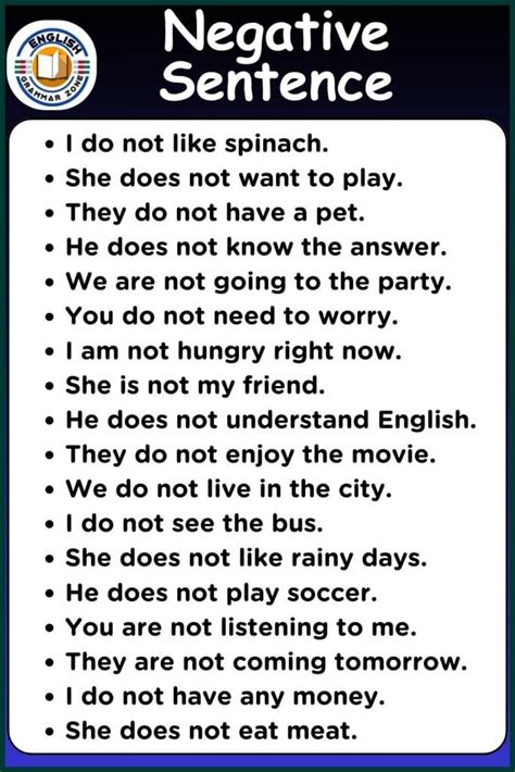 Image result for Negative Sentence Pattern