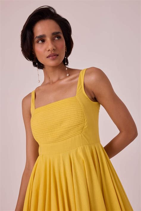 Manoor Yellow Organic Cotton Dress (Pre Order) – The Summer House
