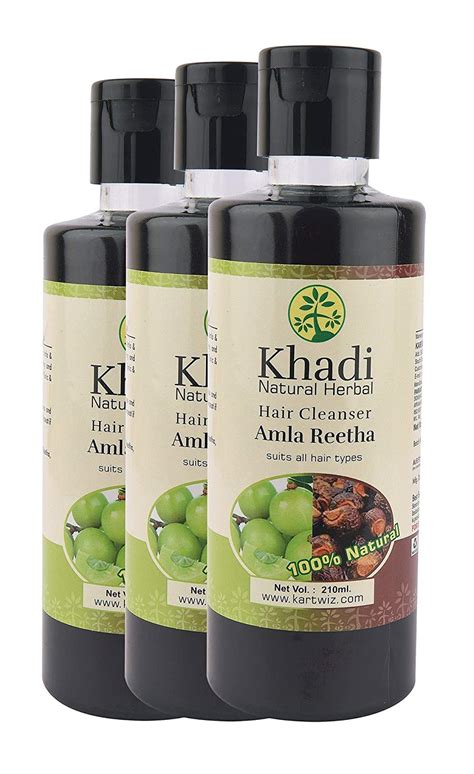 Buy Khadi Herbal Amla Reetha Shampoo 210ml (Pack of 3) Online at Low ...