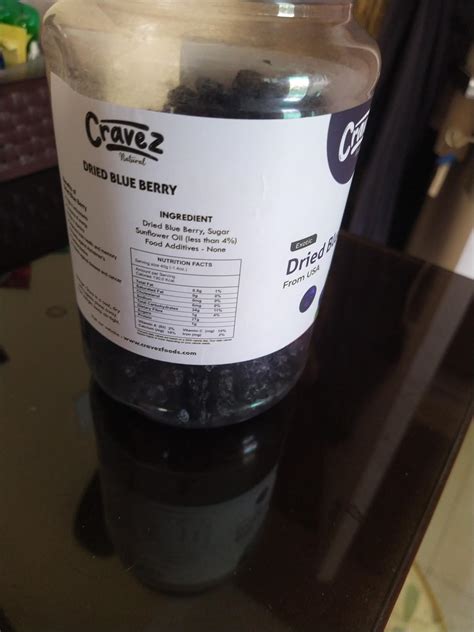 Cravez Dried Blueberries - 500g, Sweet Berries | Dried Fruits | Rich in ...