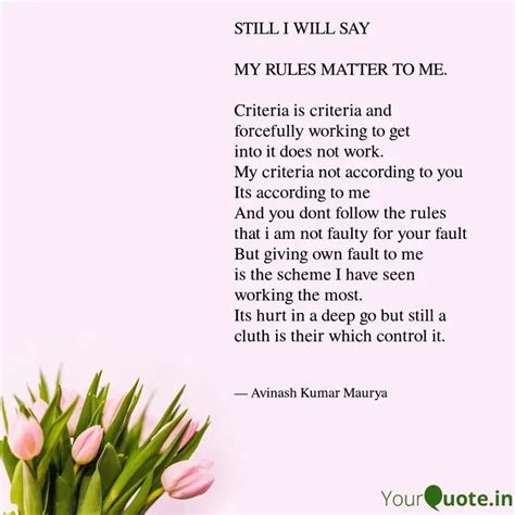 STILL I WILL SAY MY RULE... | Quotes & Writings by Avinash Kumar Maurya ...