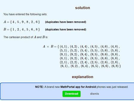 Image result for Cartesian Product Graph Calculator