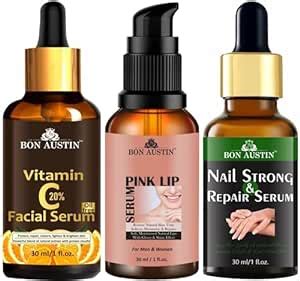 Bon Austin 100% Natural Vitamin C20% Facial Serum & Pink Lip Serum ...