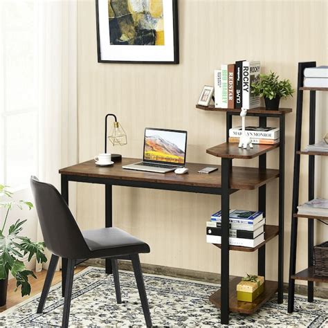 CASAINC 47-in Brown Modern/Contemporary Computer Desk in the Desks ...