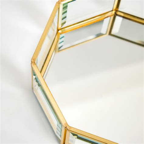 Gold Bordered Decorative Glass Tray Online - Premium Decorative Tray ...
